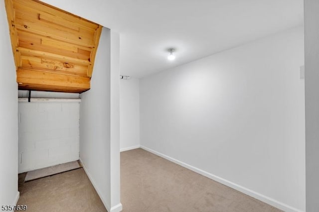 additional living space with carpet floors and baseboards