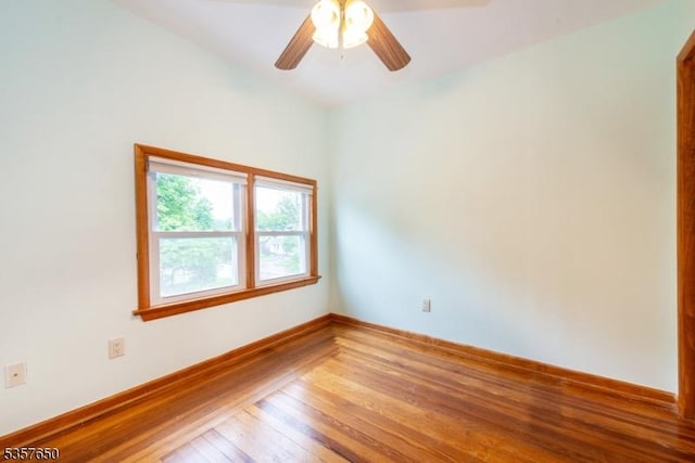 100 W Hanover Ave, Morris Twp, NJ 07950 - empty room with hardwood / wood-style flooring and ceiling fan
