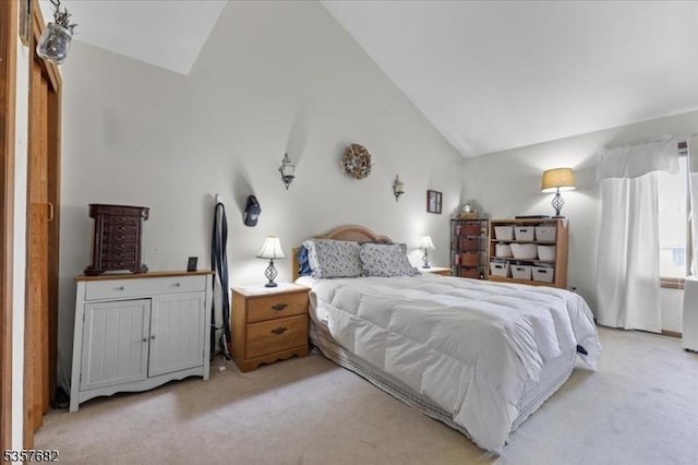 287 Cheyenne Rd, Andover Twp, NJ 07848 - bedroom featuring vaulted ceiling and light carpet