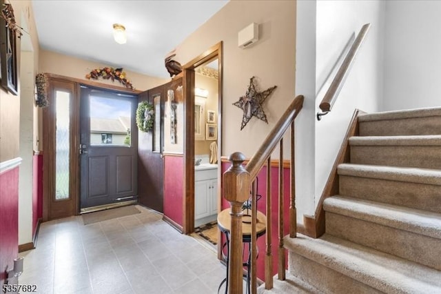 287 Cheyenne Rd, Andover Twp, NJ 07848 - foyer with stairs and baseboards