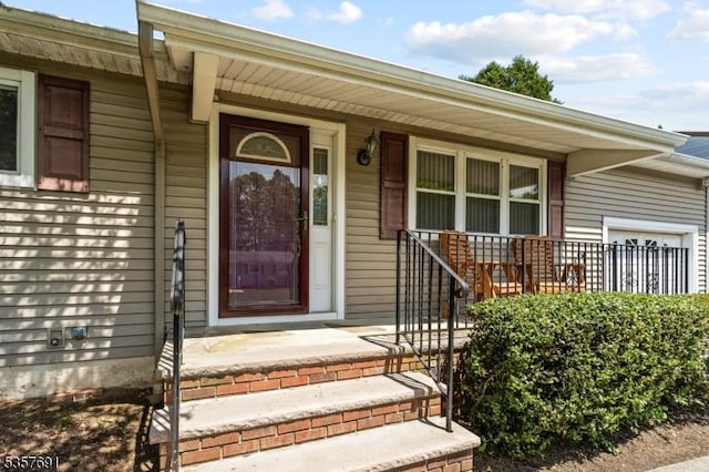 property entrance with a porch