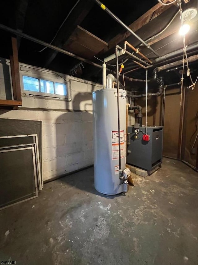 201 W Passaic Ave, Bloomfield Twp, NJ 07003 - below grade area with water heater and a heating unit