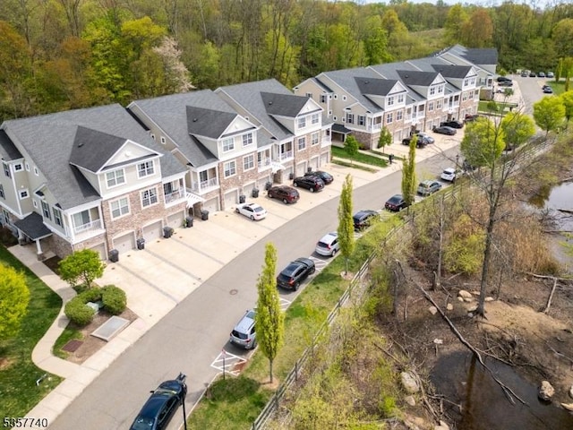 302 Waterview Ct, Hanover Twp, NJ 07927 - aerial view of residential area featuring a heavily wooded area