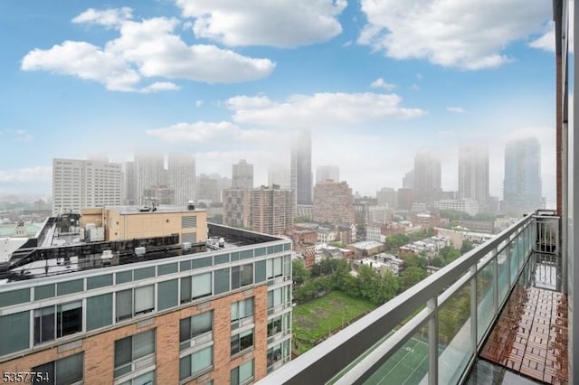 201 Marin Blvd Unit 1507, Jersey City, NJ 07302 - balcony featuring a view of skyline