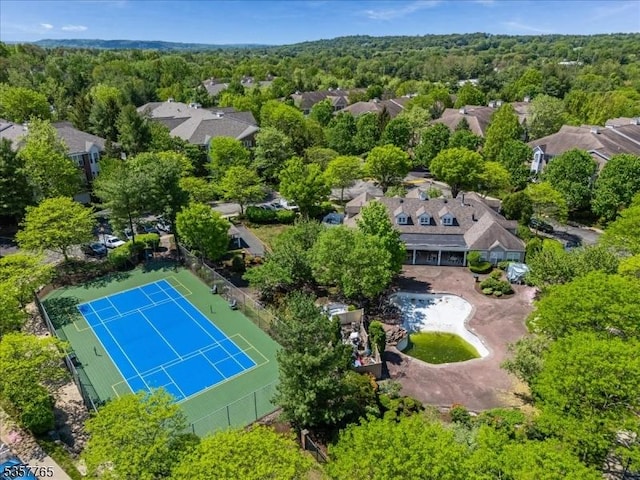 1302 Four Seasons Dr, Wayne Twp, NJ 07470 - aerial perspective of suburban area featuring a forest