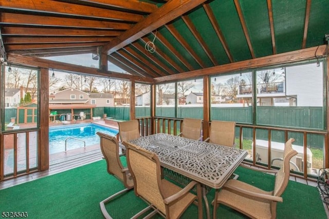 view of sunroom / solarium