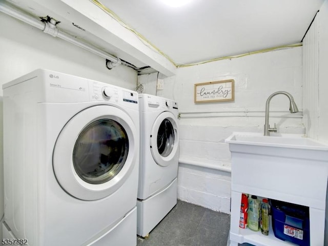laundry area featuring separate washer and dryer