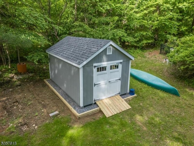 23 Drake Rd, Mendham Boro, NJ 07945 - view of shed with a forest view