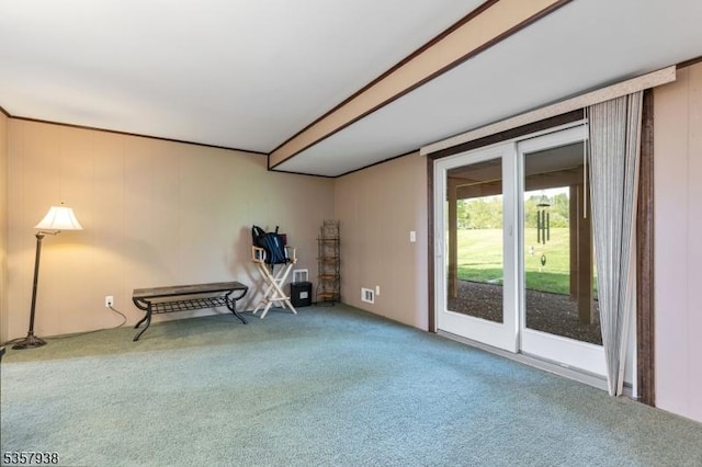 interior space with carpet flooring