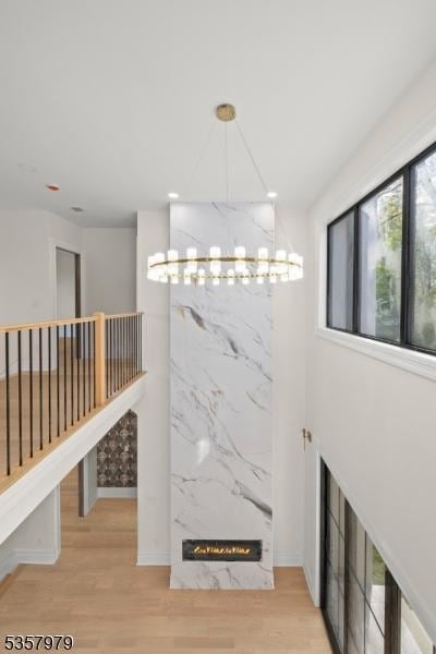 370 Hartshorn Dr, Millburn Twp, NJ 07078 - hallway with wood finished floors and baseboards