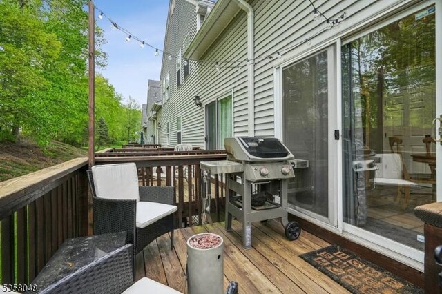 121 Wingate Dr, Independence Twp, NJ 07840 - wooden terrace featuring area for grilling