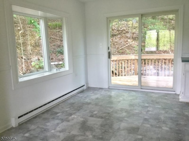 78 Hillside Ter, Green Twp, NJ 07821 - empty room featuring baseboard heating