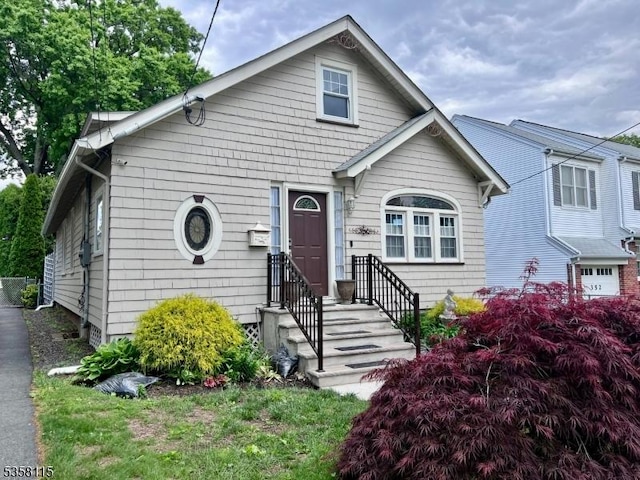 view of bungalow