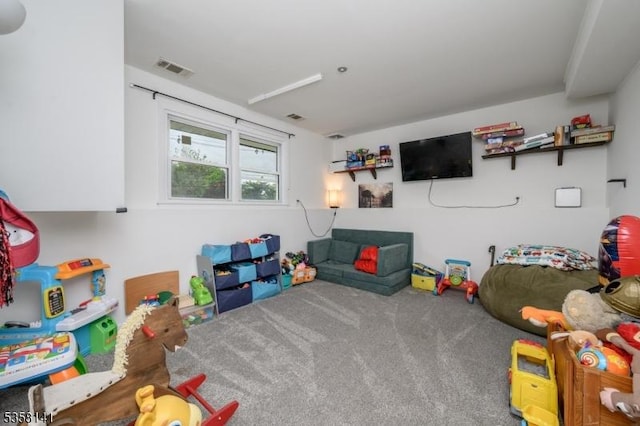 rec room featuring carpet