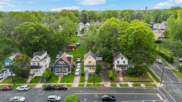 aerial perspective of suburban area