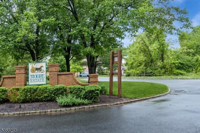 view of community sign