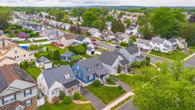 aerial view of residential area