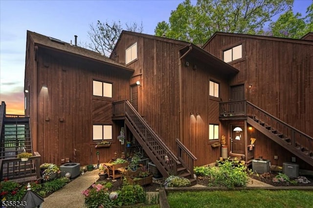 3 Telemark Dr Unit 10, Vernon Twp, NJ 07462 - back of property with stairway and central AC unit