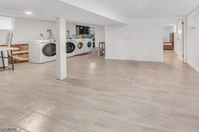 227 N Center St, City Of Orange Twp, NJ 07050 - finished basement featuring washing machine and dryer