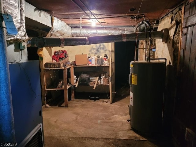 68 Route31, Oxford Twp, NJ 07863 - unfinished basement featuring electric water heater
