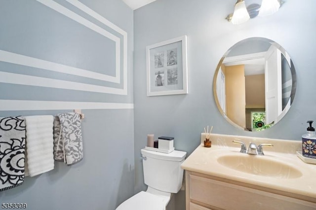 67 Brookwood Rd, Byram Twp, NJ 07874 - half bathroom featuring vanity and toilet