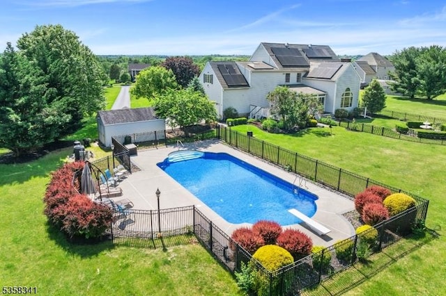 45 Wagner Ln, Hillsborough Twp, NJ 08844 - view of pool featuring a patio area and a diving board