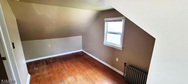 15 Fairfield Ave, Mine Hill Twp, NJ 07801 - additional living space with radiator heating unit, wood finished floors, lofted ceiling, and baseboards