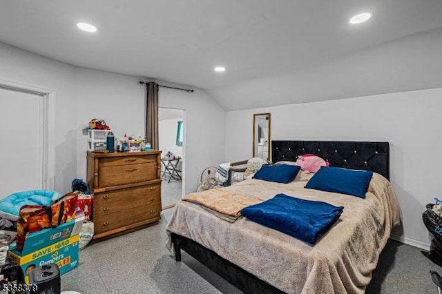316-318 John St, Elizabeth City, NJ 07202 - bedroom with vaulted ceiling and recessed lighting