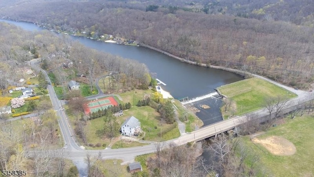 926 Cedar Dr, Stillwater Twp, NJ 07860 - aerial overview of property's location featuring a nearby body of water and a forest