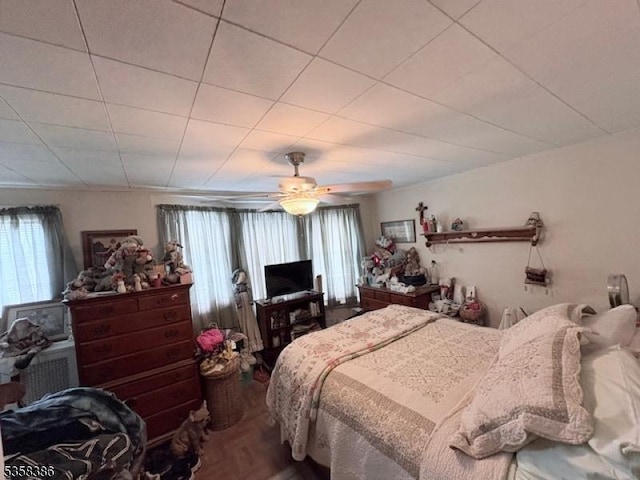 89 Somerset St, Somerville Boro, NJ 08876 - bedroom with multiple windows, wood finished floors, and ceiling fan