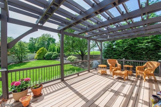 2 Jolie Ct, Boonton Town, NJ 07005 - wooden deck featuring a pergola