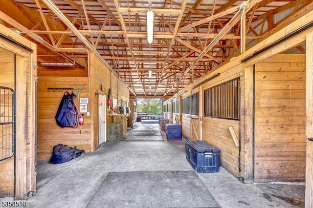 view of horse barn