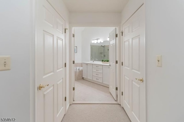 618 Turlington Ct, Livingston Twp, NJ 07039 - hall with light tile patterned floors