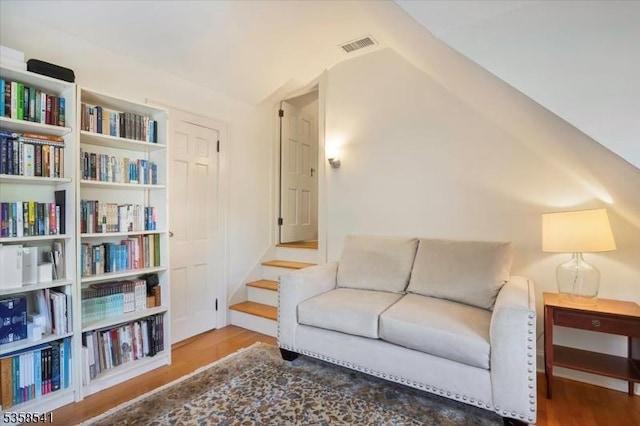 22 Bailey Rd, Millburn Twp, NJ 07041 - sitting room featuring lofted ceiling and wood finished floors