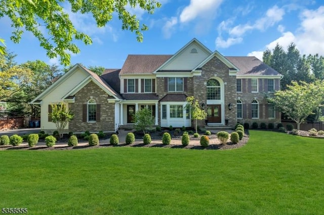7 Montaine Pl, Clinton Twp, NJ 08833 - view of front of home with a front lawn and brick siding