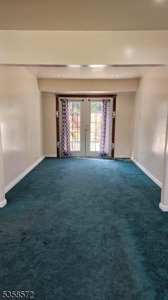 118 Prospect St, Franklin Twp, NJ 08873 - carpeted spare room featuring baseboards and french doors
