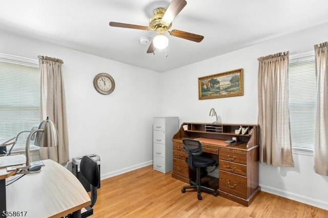 718 Pine St, Roselle Park Boro, NJ 07204 - office featuring light wood-style floors and a ceiling fan