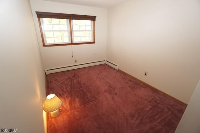 293 Oak Ridge Rd, Clark Twp, NJ 07066 - carpeted empty room featuring a baseboard radiator