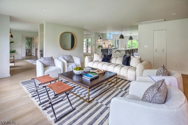 25 Highland Ave, Peapack Gladstone Boro, NJ 07931 - living area with light wood-style floors