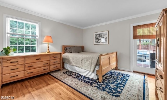 4-A Southview Rd, Randolph Twp, NJ 07869 - bedroom with light wood-style floors, multiple windows, crown molding, and baseboards