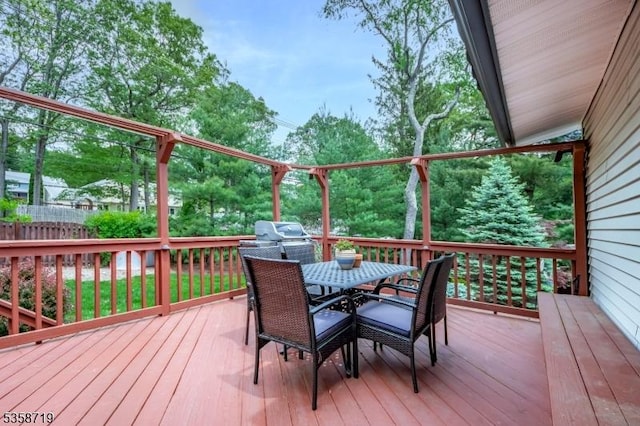 4-A Southview Rd, Randolph Twp, NJ 07869 - deck featuring a grill and outdoor dining space