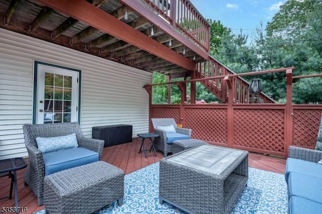 4-A Southview Rd, Randolph Twp, NJ 07869 - wooden deck featuring stairway