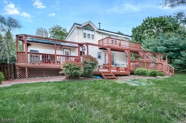 4-A Southview Rd, Randolph Twp, NJ 07869 - back of property featuring a wooden deck and a balcony