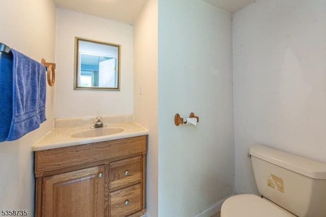 143 Crenshaw Dr, Mount Olive Twp, NJ 07836 - half bathroom with vanity and toilet