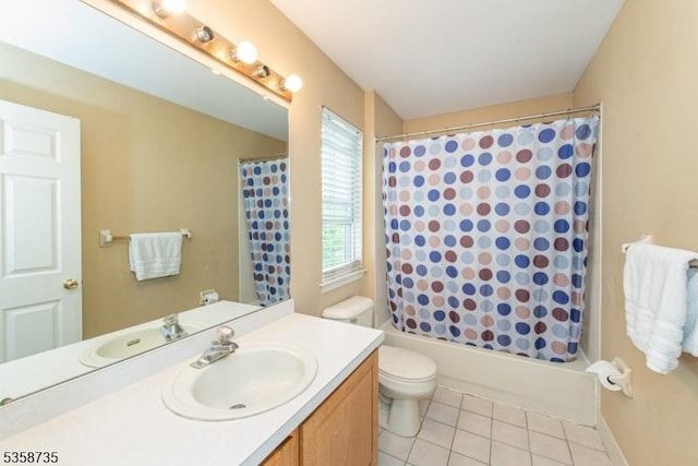 143 Crenshaw Dr, Mount Olive Twp, NJ 07836 - bathroom with toilet, vanity, tile patterned floors, and shower / bath combo