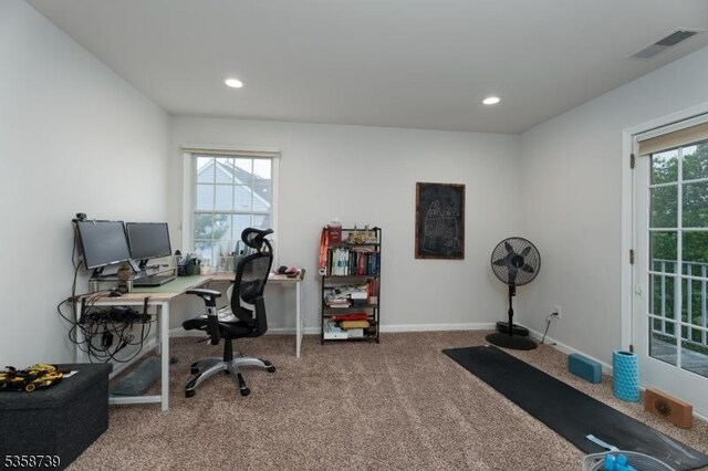 3 Firestone Ct, Montgomery Twp, NJ 08558 - office space with carpet flooring, recessed lighting, and baseboards
