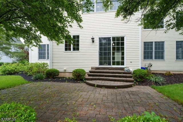 3 Firestone Ct, Montgomery Twp, NJ 08558 - rear view of house featuring entry steps and a patio area
