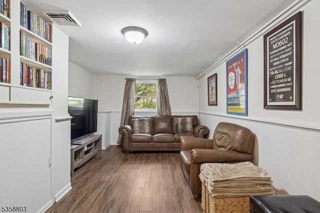 457 Valley Rd, Long Hill Twp, NJ 07933 - living area with wood finished floors and wainscoting