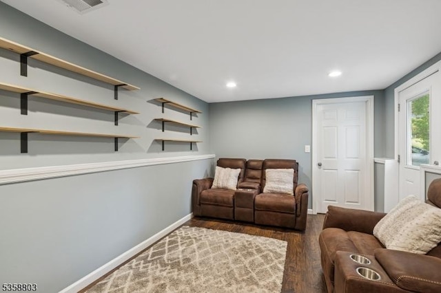 457 Valley Rd, Long Hill Twp, NJ 07933 - living room featuring wood finished floors and recessed lighting