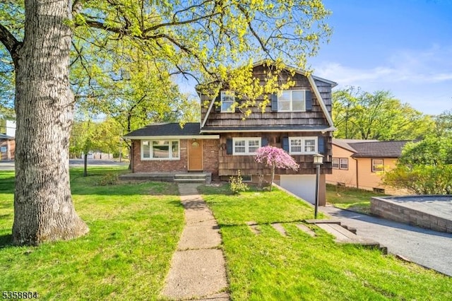 132 Hiawatha Blvd, Oakland Boro, NJ 07436 - view of front of home featuring a garage, a front lawn, and driveway
